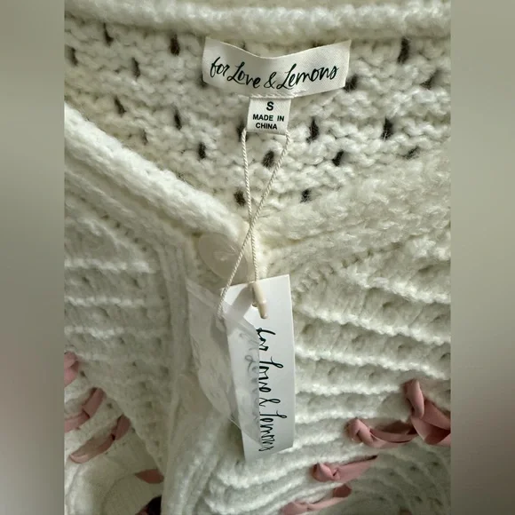 NWT $229 For Love and Lemons Laurel Cardigan S - Picture 6 of 8